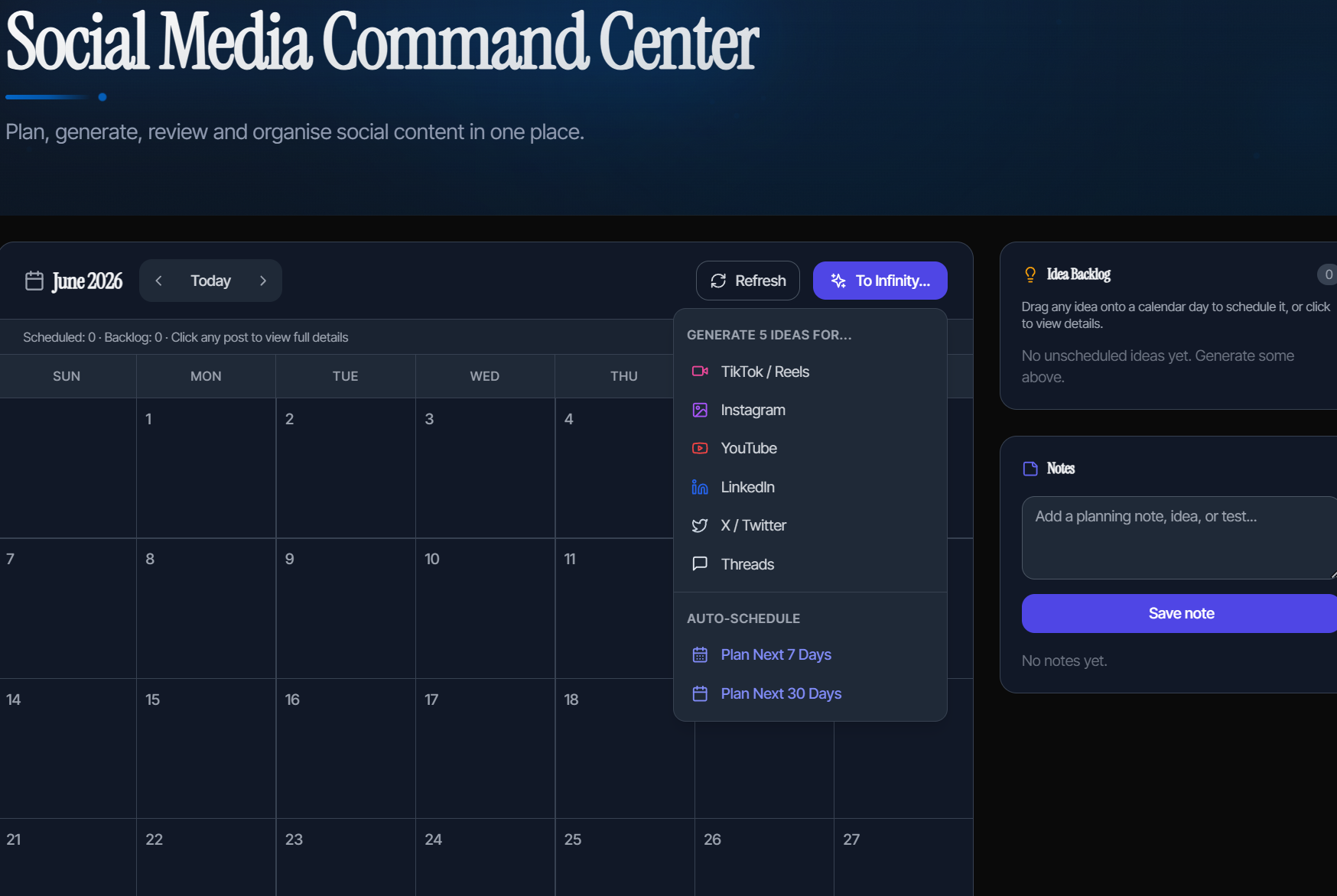 Social Media Command Center